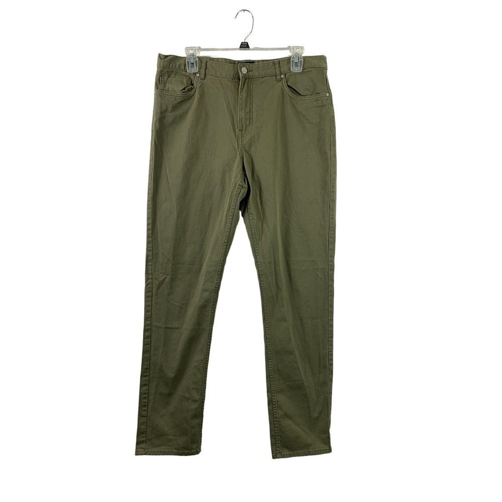 H & M Women's Slim Fit Dark Green Pants